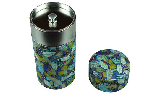 Contemporary Leaf Design Tea Caddy (Purple)